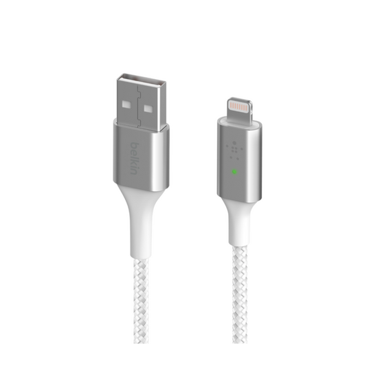 Belkin Boost Charge Cable Smart LED USB-A a Lightning 1,2m blanco