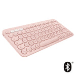 Teclado Bluetooth multidispositivo K380 de Logitech Rosa - Macnificos