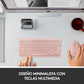 Teclado Bluetooth multidispositivo K380 de Logitech Rosa - Macnificos