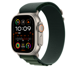 Correa Loop Alpine verde oscuro (49 mm) - Talla L - Titanio natural