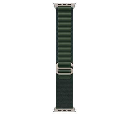 Correa Loop Alpine verde oscuro (49 mm) - Talla M - Titanio natural