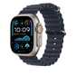 Apple Correa Ocean para Apple Watch 49mm Azul Marino acabado Titanio Natural