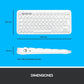 Teclado Bluetooth multidispositivo K380 de Logitech Blanco - Macnificos
