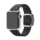 Apple Correa con Hebilla moderna Plata para Apple Watch 38mm Negro Talla M