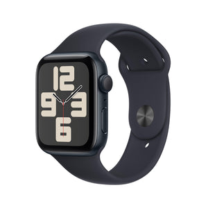 Apple Watch SE (GPS) - Caja de aluminio en color medianoche de 44 mm - Correa deportiva color medianoche - Talla M/L - Macnificos