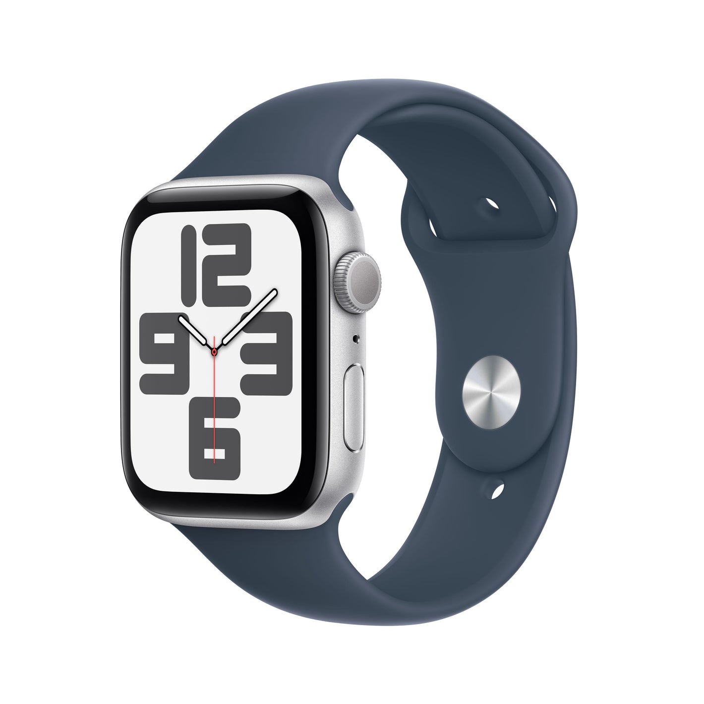 Apple Watch SE | GPS | 44mm | Caja de Aluminio Plata | Correa Deportiva Azul Tempestad | Talla S/M
