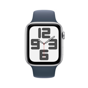 Apple Watch SE | GPS | 44mm | Caja de Aluminio Plata | Correa Deportiva Azul Tempestad | Talla S/M