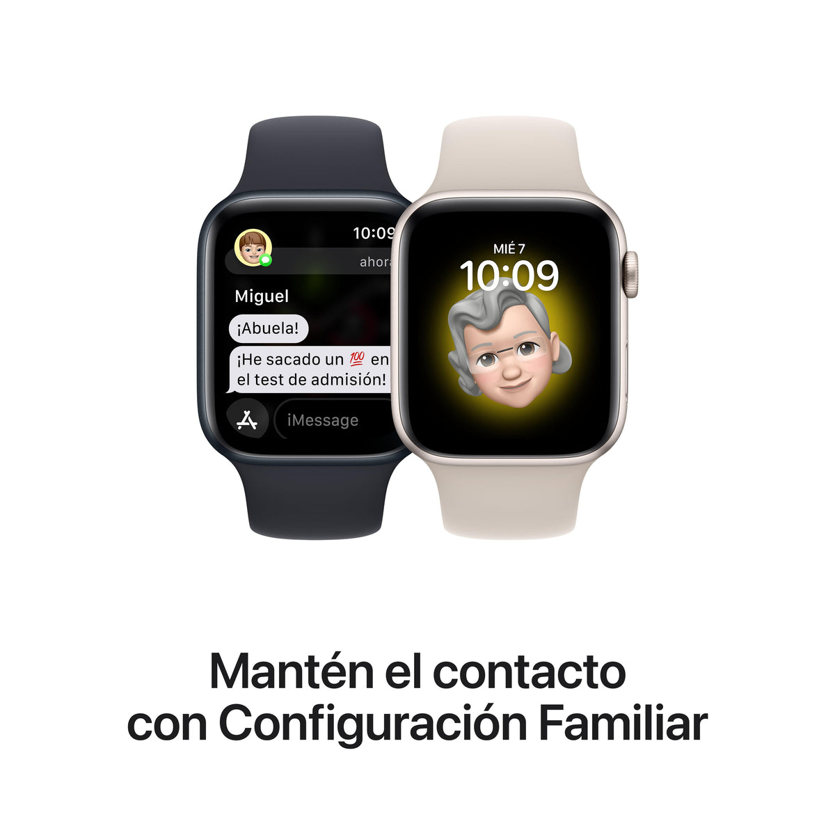 Apple Watch SE (GPS) - Caja de aluminio en blanco estrella de 40 mm - Correa deportiva blanco estrella - Talla única - Macnificos