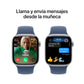 Apple Watch Series 10 | GPS | 46mm | Caja de Aluminio Plata | Correa Deportiva Azul Denim | Talla S/M