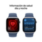 Apple Watch Series 10 | GPS | 46mm | Caja de Aluminio Plata | Correa Deportiva Azul Denim | Talla S/M