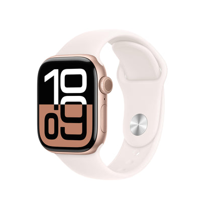 Apple Watch Series 10 | GPS | 46mm | Caja de Aluminio Rosa | Correa Deportiva Rosa Rubor | Talla M/L