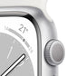 Apple Watch Series 8 | GPS | 41mm | Caja de Aluminio Plata | Correa Deportiva Blanca | Talla Regular