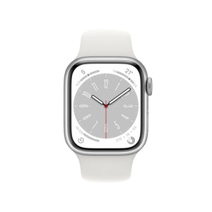 Apple Watch Series 8 | GPS + Cellular | 41mm | Caja de Aluminio Plata | Correa Deportiva Blanca | Talla Regular