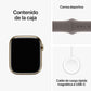 Apple Watch Series 9 | GPS + Cellular | 45mm | Caja de Acero Inoxidable Oro | Correa Deportiva Arcilla | Talla M/L