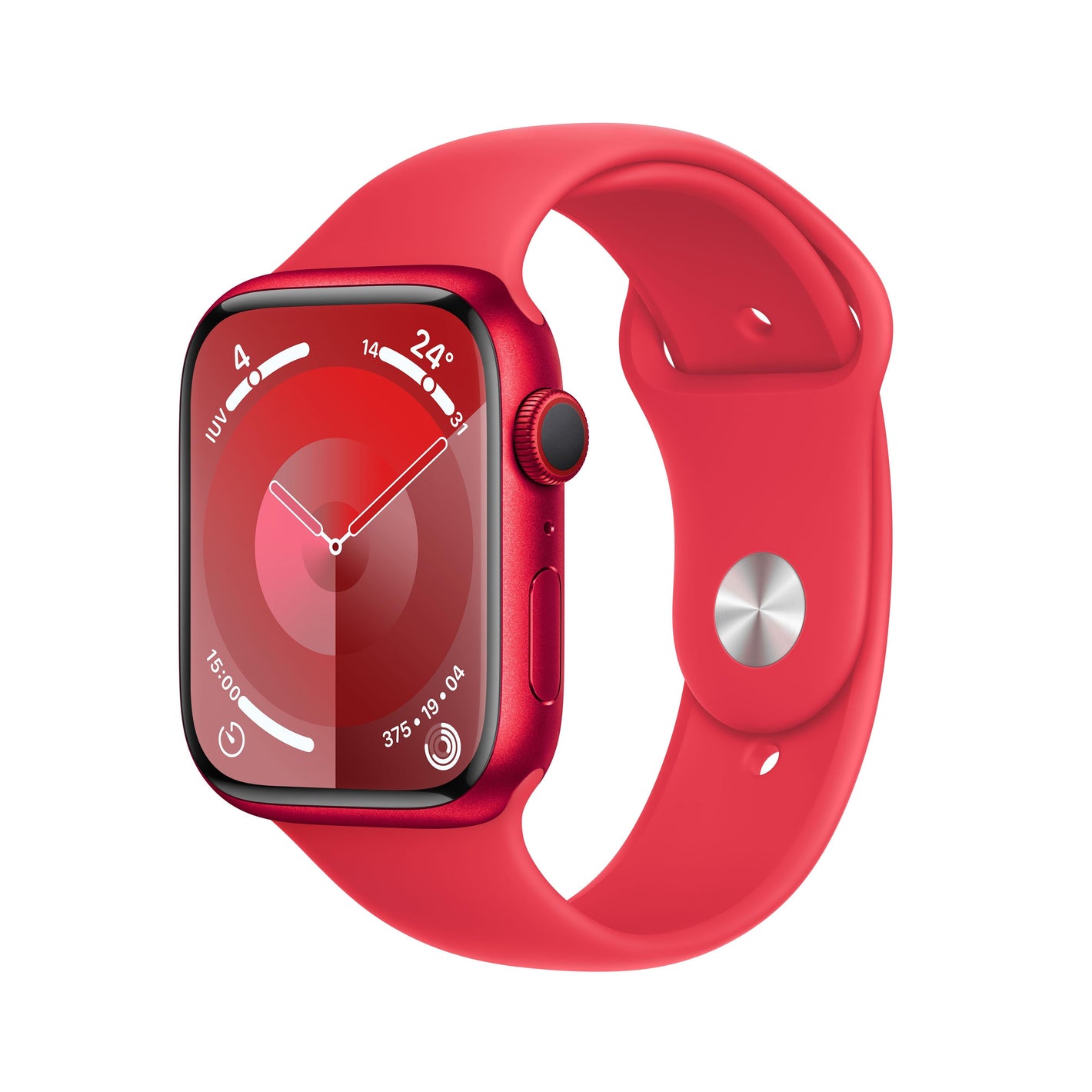 Apple Watch Series 9 | GPS + Cellular | 45mm | Caja de Aluminio (PRODUCT)RED | Correa Deportiva (PRODUCT)RED | Talla M/L