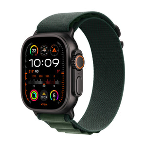 Apple Watch Ultra 2 | GPS + Cellular | 49mm | Caja de Titanio Negro | Correa Loop Alpine Verde Oscuro | Talla M