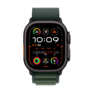 Apple Watch Ultra 2 | GPS + Cellular | 49mm | Caja de Titanio Negro | Correa Loop Alpine Verde Oscuro | Talla M