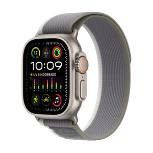 Apple Watch Ultra 2 | GPS + Cellular | 49mm | Caja de Titanio | Correa Loop Trail Verde/Gris | Talla S/M
