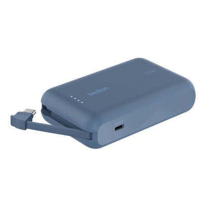 Batería externa 10K BoostCharge cable integrado USB-C de 20w Azul | Belkin