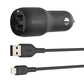 Cargador coche doble USB-A + Cable Lightning BoostCharge | Belkin