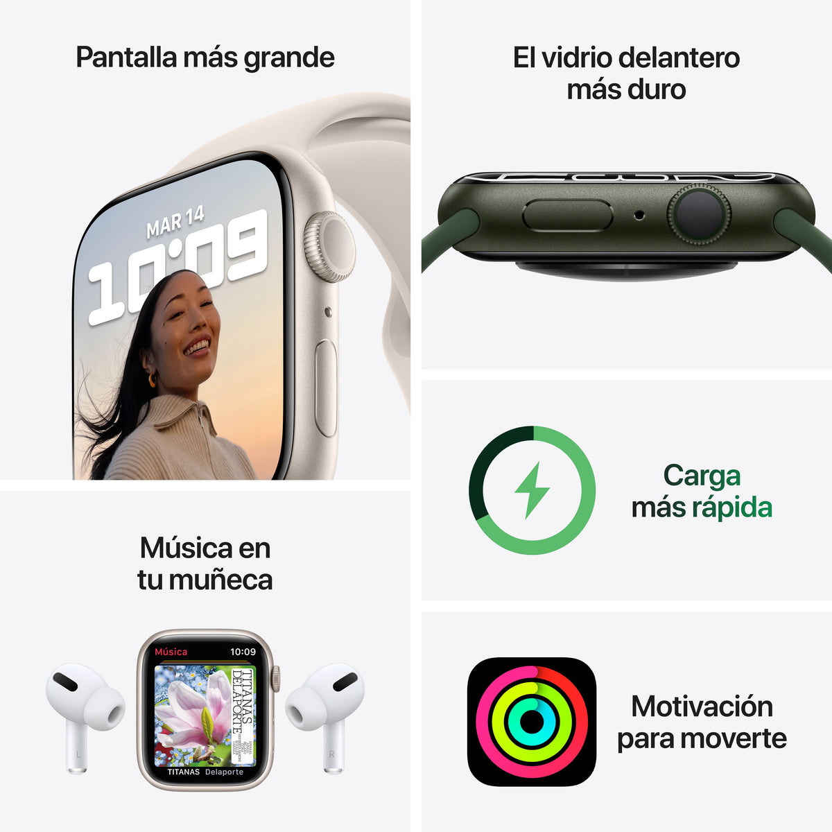 Apple Watch Series 7 (GPS + Cellular) Aluminio Correa Nike Sport - Macnificos