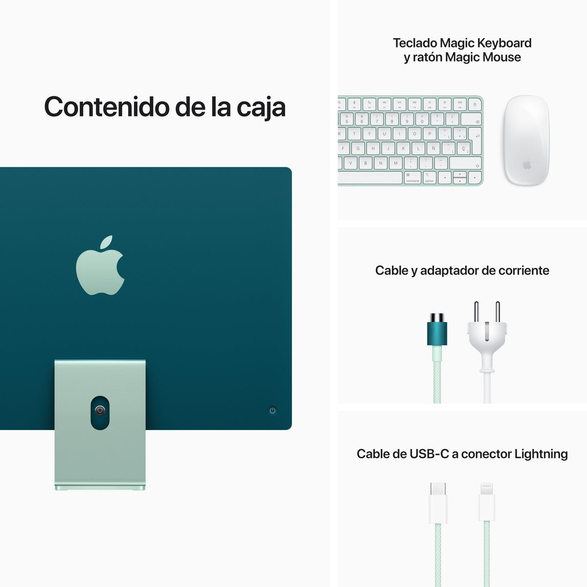 iMac con pantalla Retina 4,5K de 24 pulgadas Chip M1 de Apple con CPU de ocho núcleos y GPU de siete núcleos - Macnificos