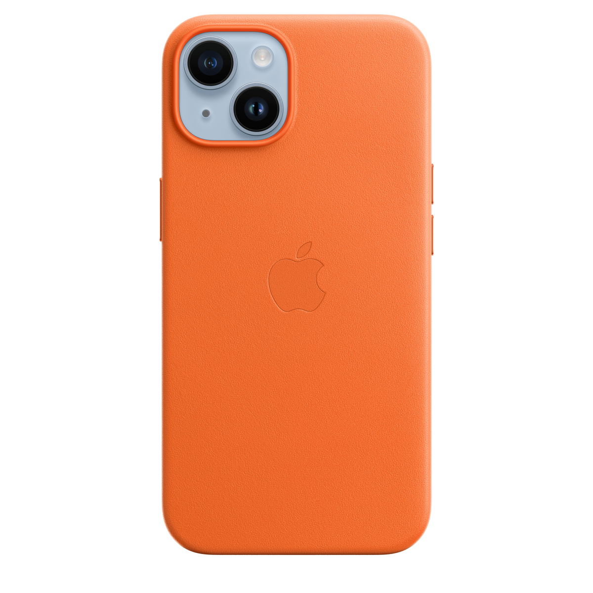 Funda de piel con MagSafe para el iPhone 14 - Naranja - Macnificos