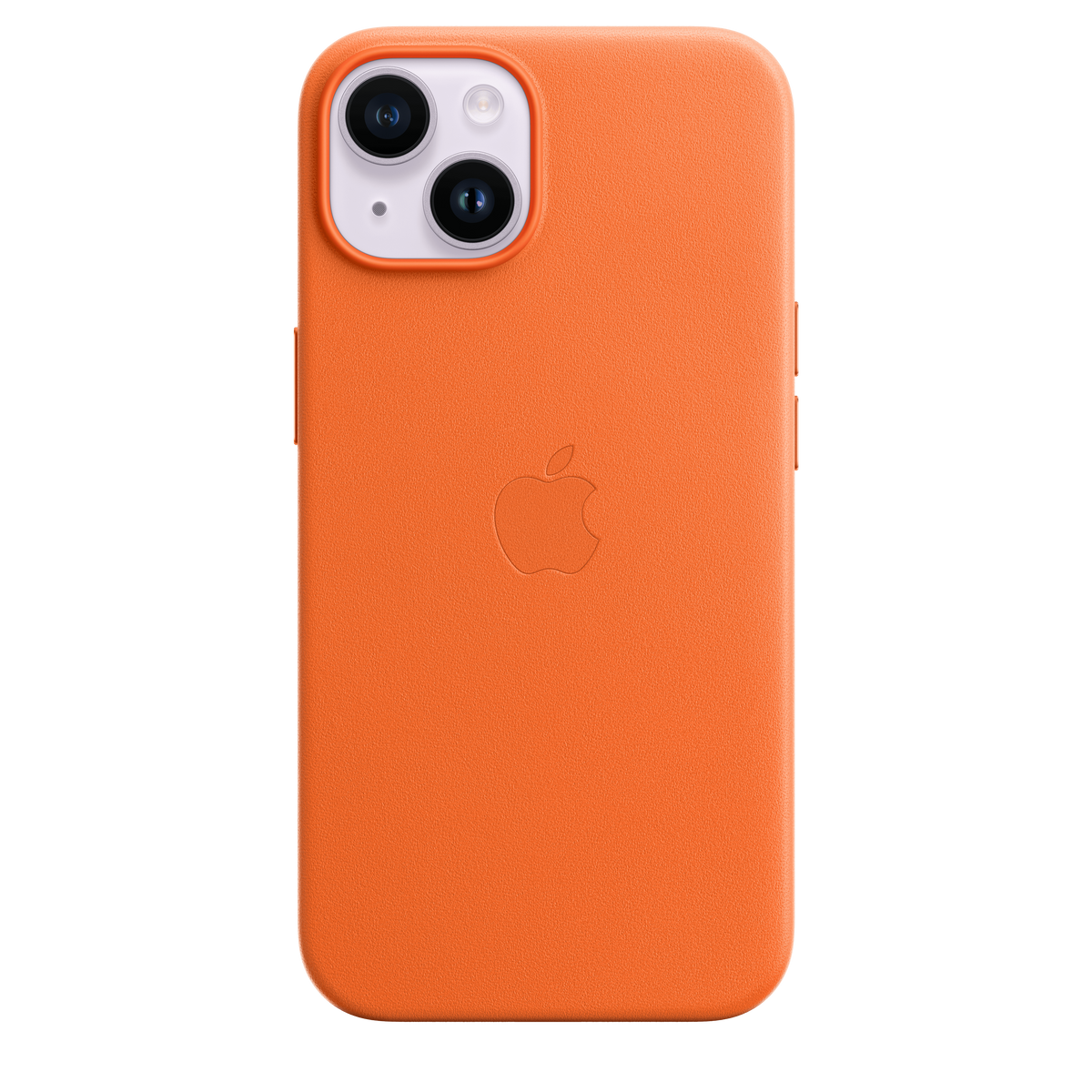 Funda de piel con MagSafe para el iPhone 14 - Naranja - Macnificos