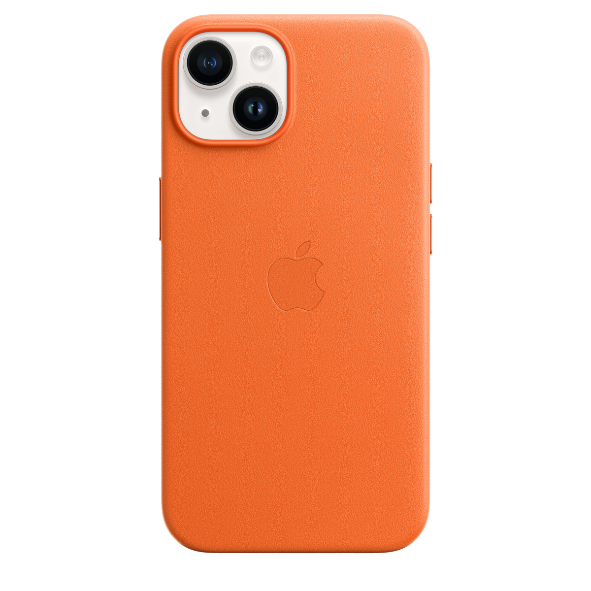 Funda de piel con MagSafe para el iPhone 14 - Naranja - Macnificos