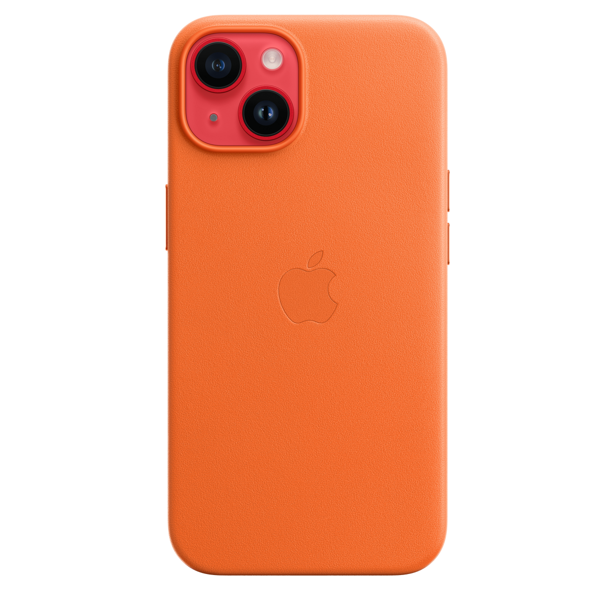 Funda de piel con MagSafe para el iPhone 14 - Naranja - Macnificos
