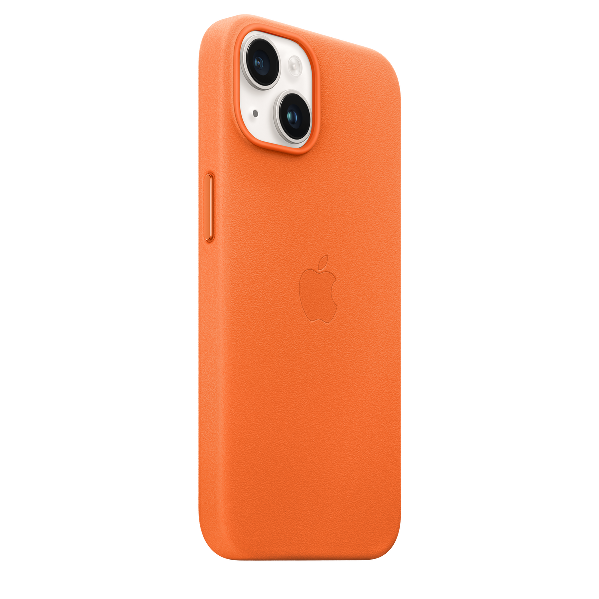 Funda de piel con MagSafe para el iPhone 14 - Naranja - Macnificos