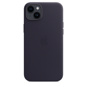 Funda de piel con MagSafe para el iPhone 14 Plus - Medianoche - Macnificos