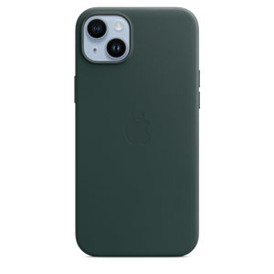 Funda de piel con MagSafe para el iPhone 14 Plus - Verde bosque - Macnificos