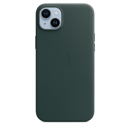 Funda de piel con MagSafe para el iPhone 14 Plus - Verde bosque - Macnificos