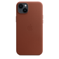 Funda de piel con MagSafe para el iPhone 14 Plus - Ocre oscuro - Macnificos