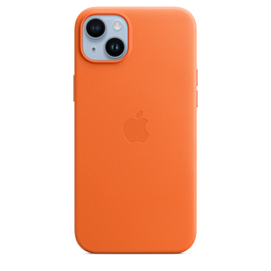 Funda de piel con MagSafe para el iPhone 14 Plus - Naranja - Macnificos