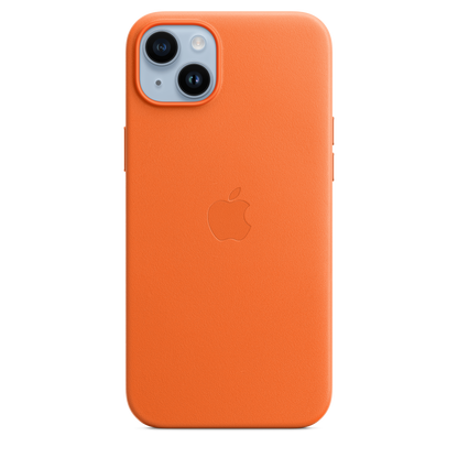 Funda de piel con MagSafe para el iPhone 14 Plus - Naranja - Macnificos