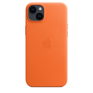 Funda de piel con MagSafe para el iPhone 14 Plus - Naranja - Macnificos