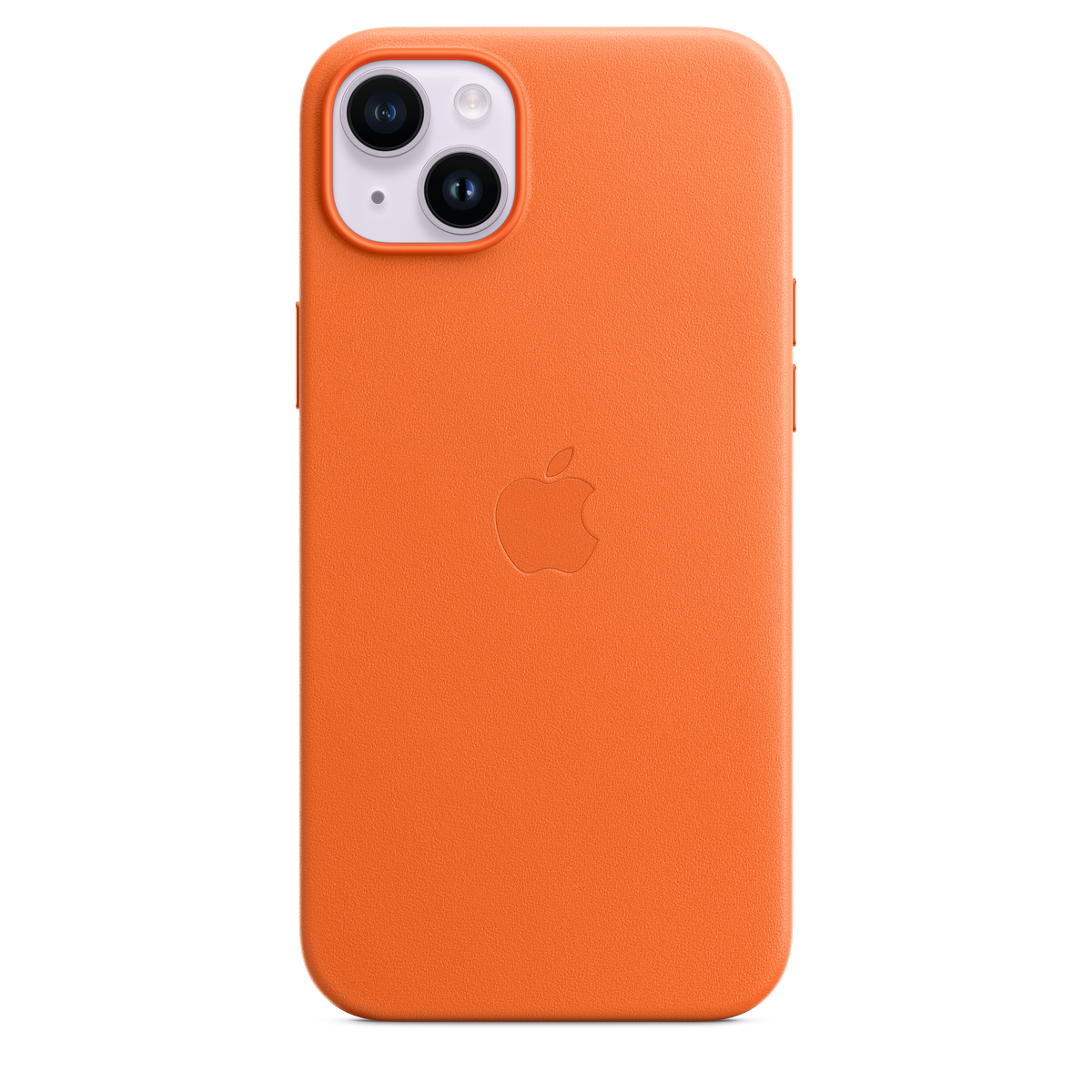 Funda de piel con MagSafe para el iPhone 14 Plus - Naranja - Macnificos