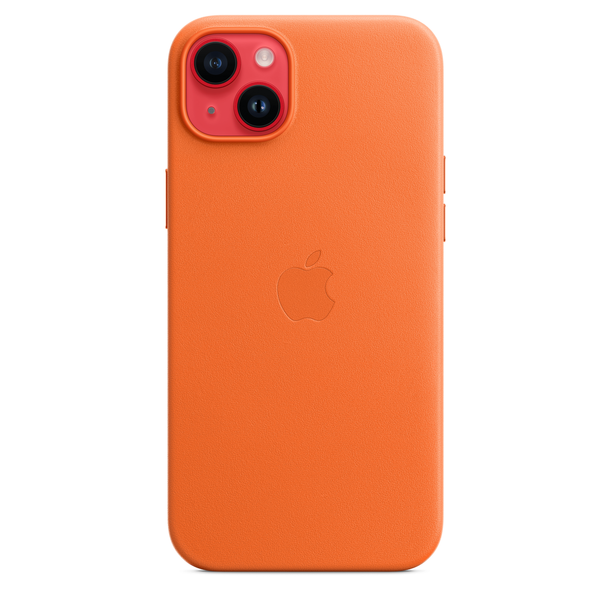 Funda de piel con MagSafe para el iPhone 14 Plus - Naranja - Macnificos