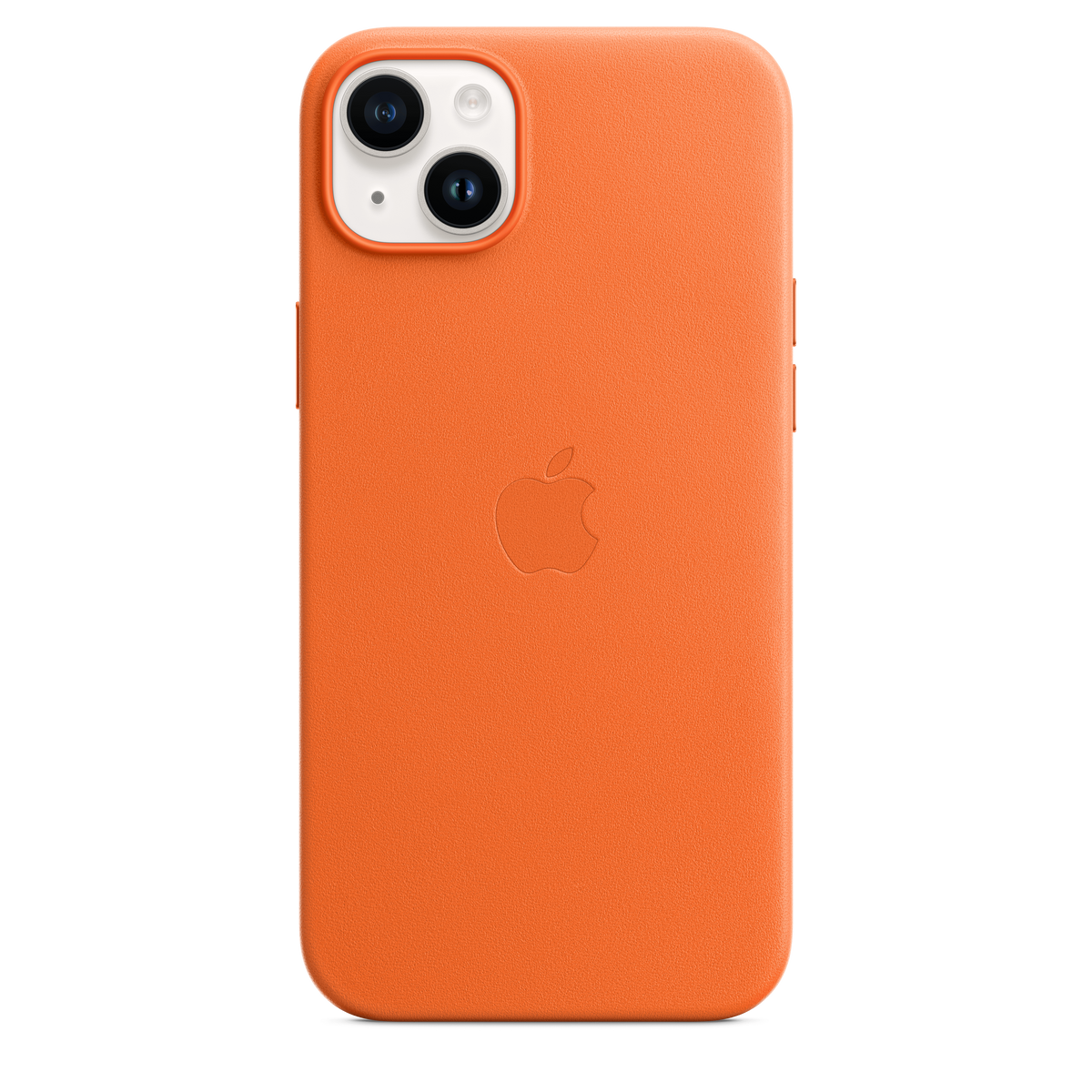 Funda de piel con MagSafe para el iPhone 14 Plus - Naranja - Macnificos