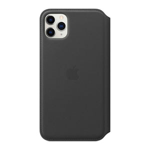 Apple Funda de Piel Folio para iPhone 11 Pro Max Negro