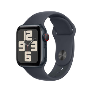 Apple Watch SE | GPS + Cellular | 44mm | Caja de Aluminio Medianoche | Correa Deportiva Medianoche | Talla M/L