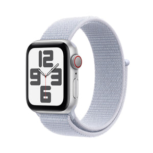 Apple Watch SE | GPS + Cellular | 40mm | Caja de Aluminio Plata | Correa Deportiva Azul Nube