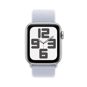 Apple Watch SE | GPS + Cellular | 40mm | Caja de Aluminio Plata | Correa Deportiva Azul Nube