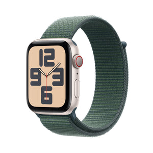 Apple Watch SE | GPS + Cellular | 44mm | Caja de Aluminio Blanco Estrella | Correa Loop Deportiva Verde