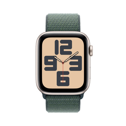 Apple Watch SE | GPS + Cellular | 44mm | Caja de Aluminio Blanco Estrella | Correa Loop Deportiva Verde