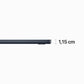 Apple MacBook Air 15" Chip M2 | 8 GB RAM | 512 GB SSD | CPU 8 núcleos | GPU 10 núcleos - Medianoche