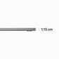 Apple MacBook Air 15" Chip M2 | 8 GB RAM | 256 GB SSD | CPU 8 núcleos | GPU 10 núcleos - Gris Espacial