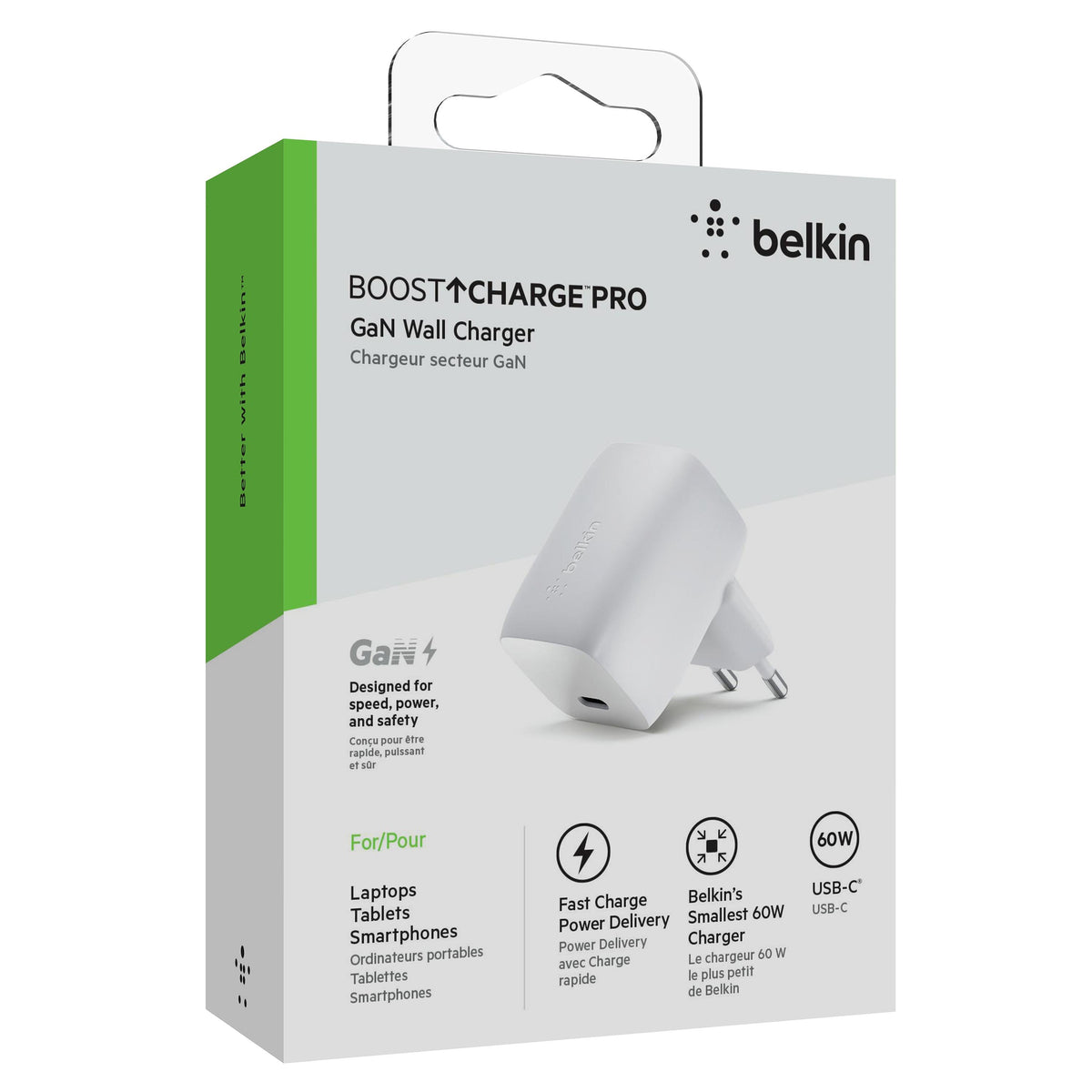 Adaptador 60W USB-C con carga rápida de Belkin - Macnificos